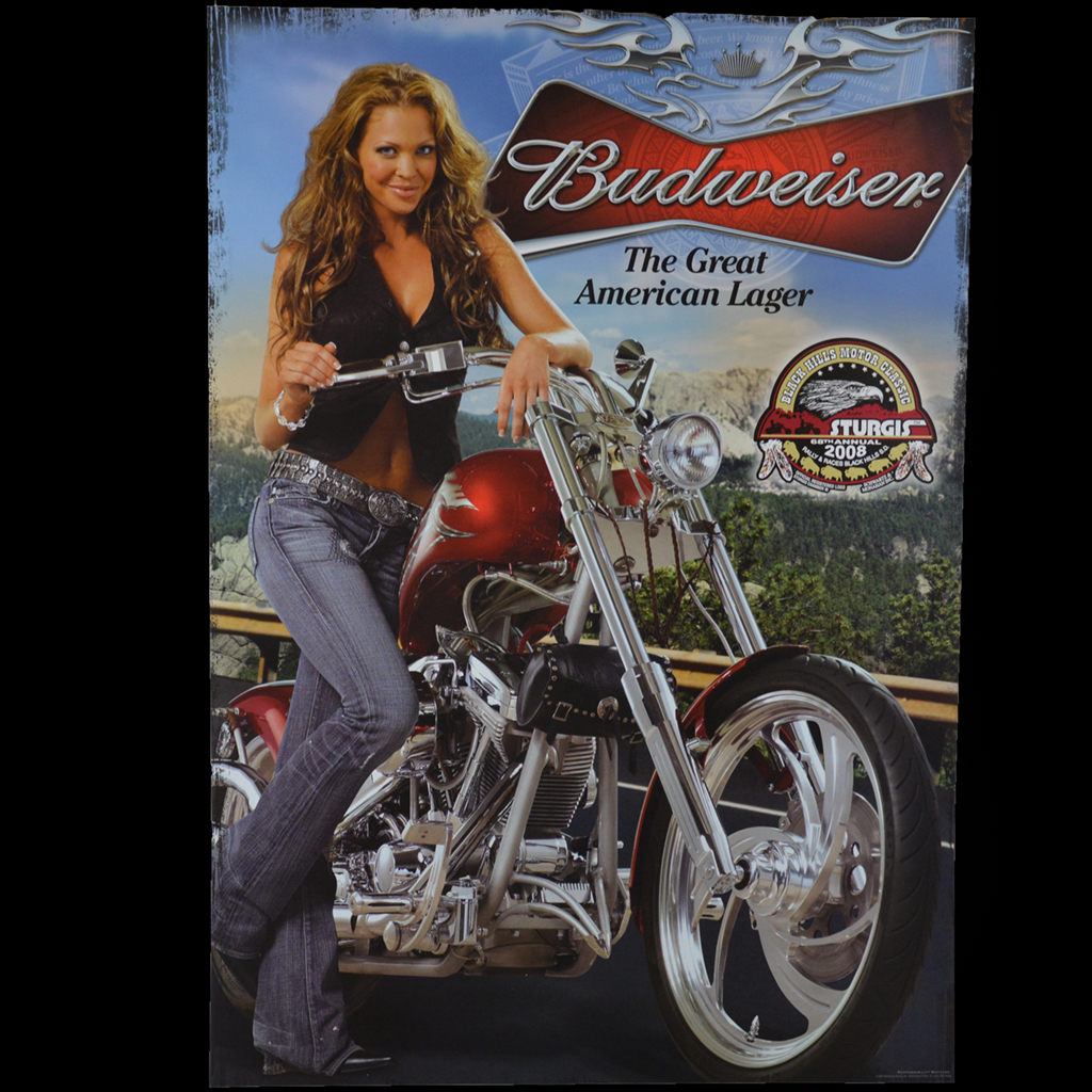 2008 Budweiser Sturgis Biker Babe 19x27" Poster Sold by Creator of the poster 