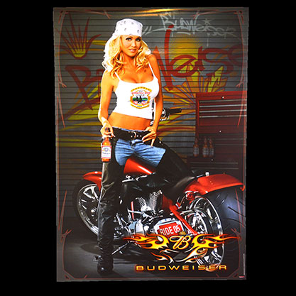 Budweiser-Biker-Babe-2005-Laconia-Bike-Week-Big-Dog-Motorcycle-Poster